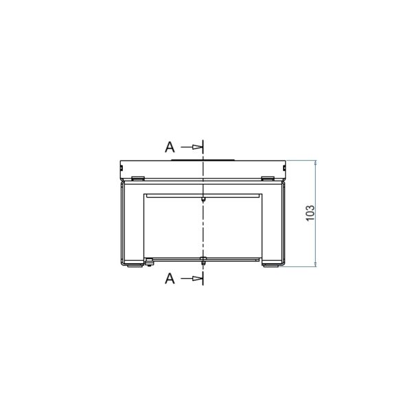 Produktbild UBD 160 155  -  Unterflur-Bodendose UBD 160 inkl. Deckel mit Kante, geschlossen, 15mm Vertiefung und 1 Schnurauslass